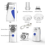 Handheld Mesh & Compressor Nebulizer for asthma and cold